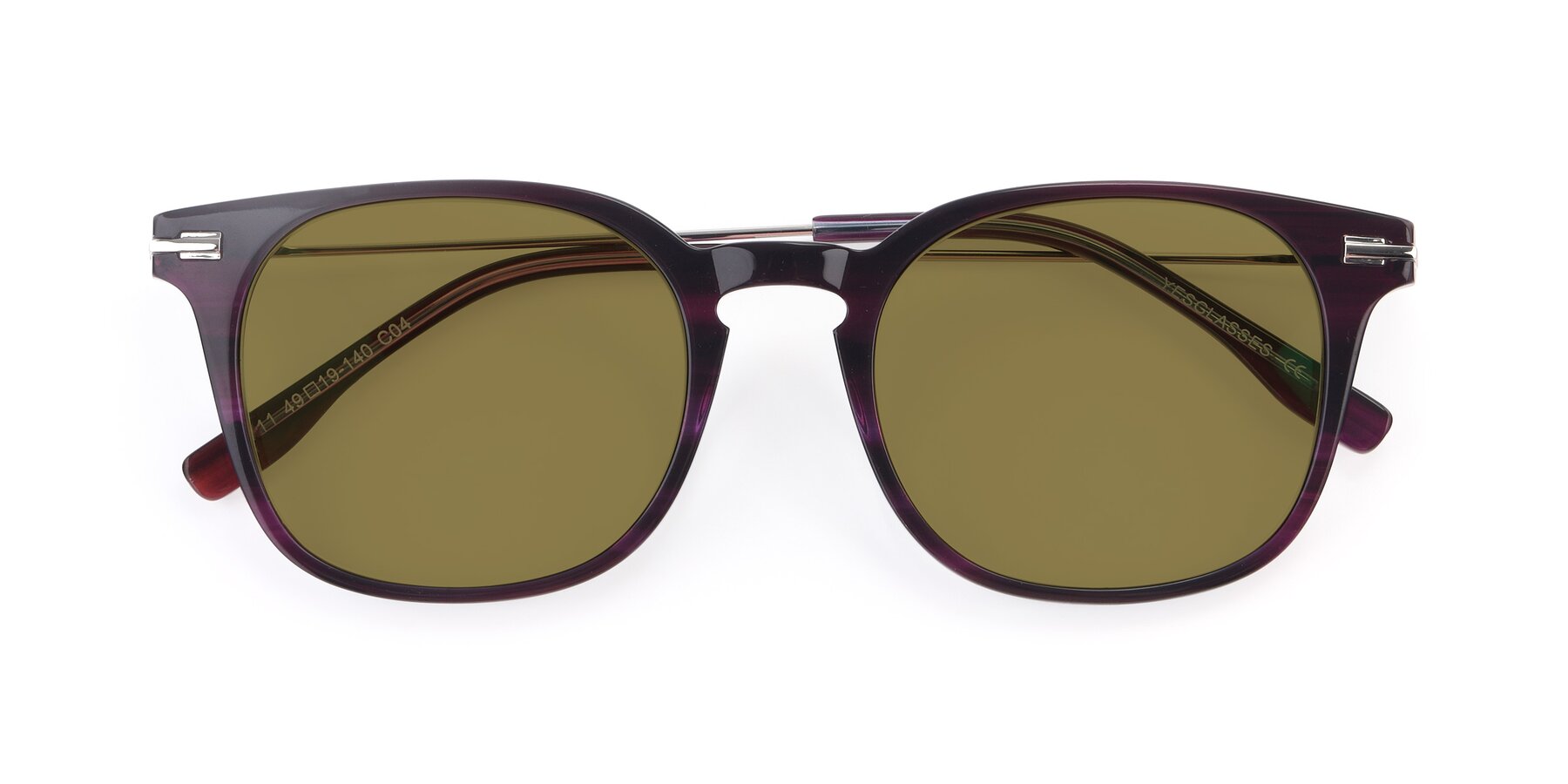 Folded Front of 17711 in Dark Purple with Brown Polarized Lenses