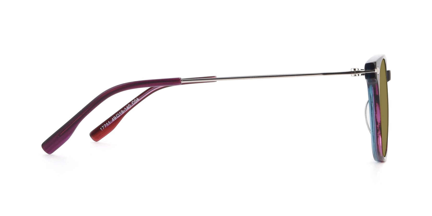 Side of 17711 in Dark Purple with Brown Polarized Lenses