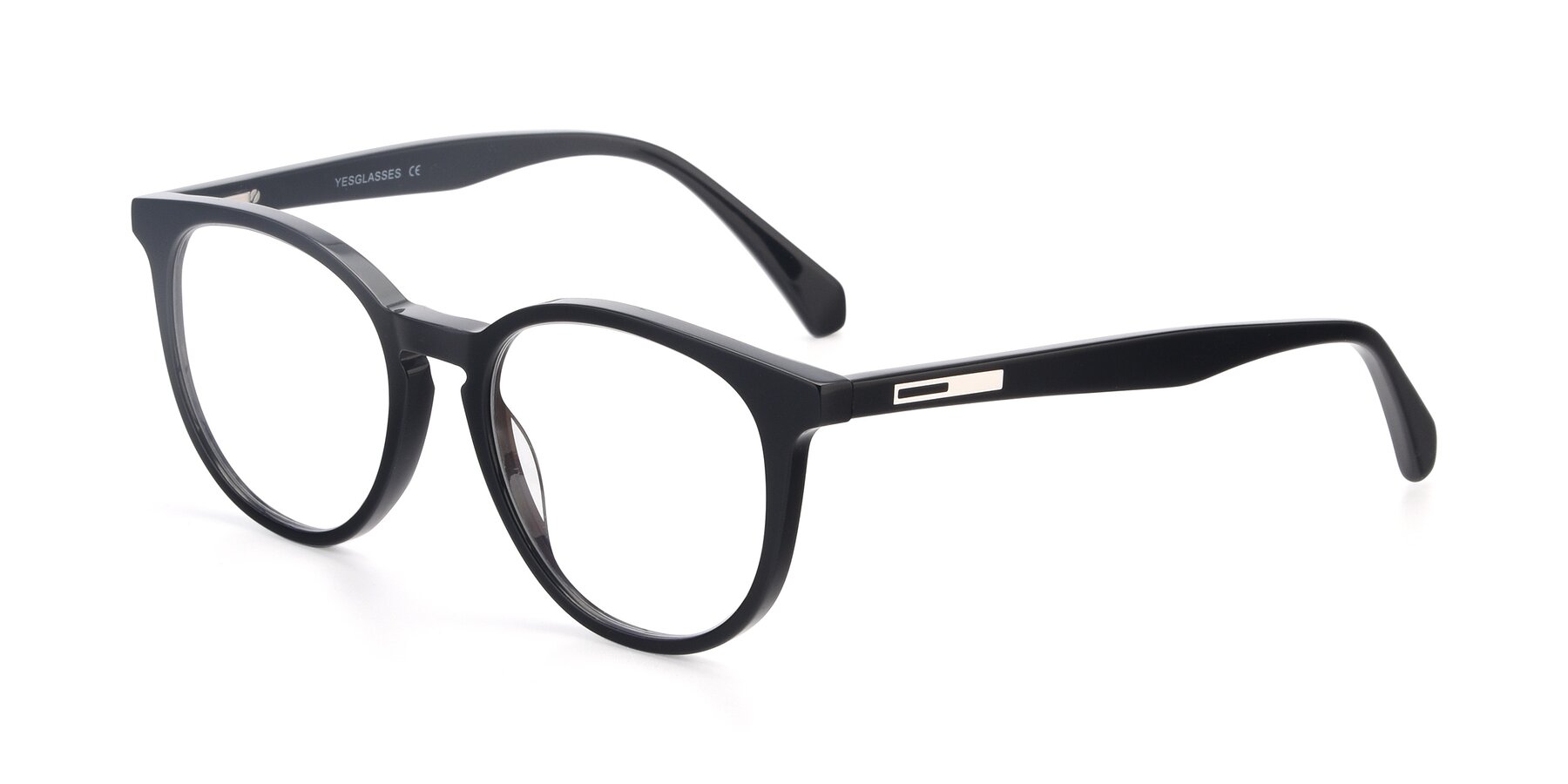 Angle of 17721 in Black with Clear Reading Eyeglass Lenses