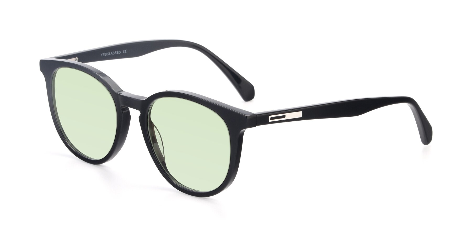 Angle of 17721 in Black with Light Green Tinted Lenses
