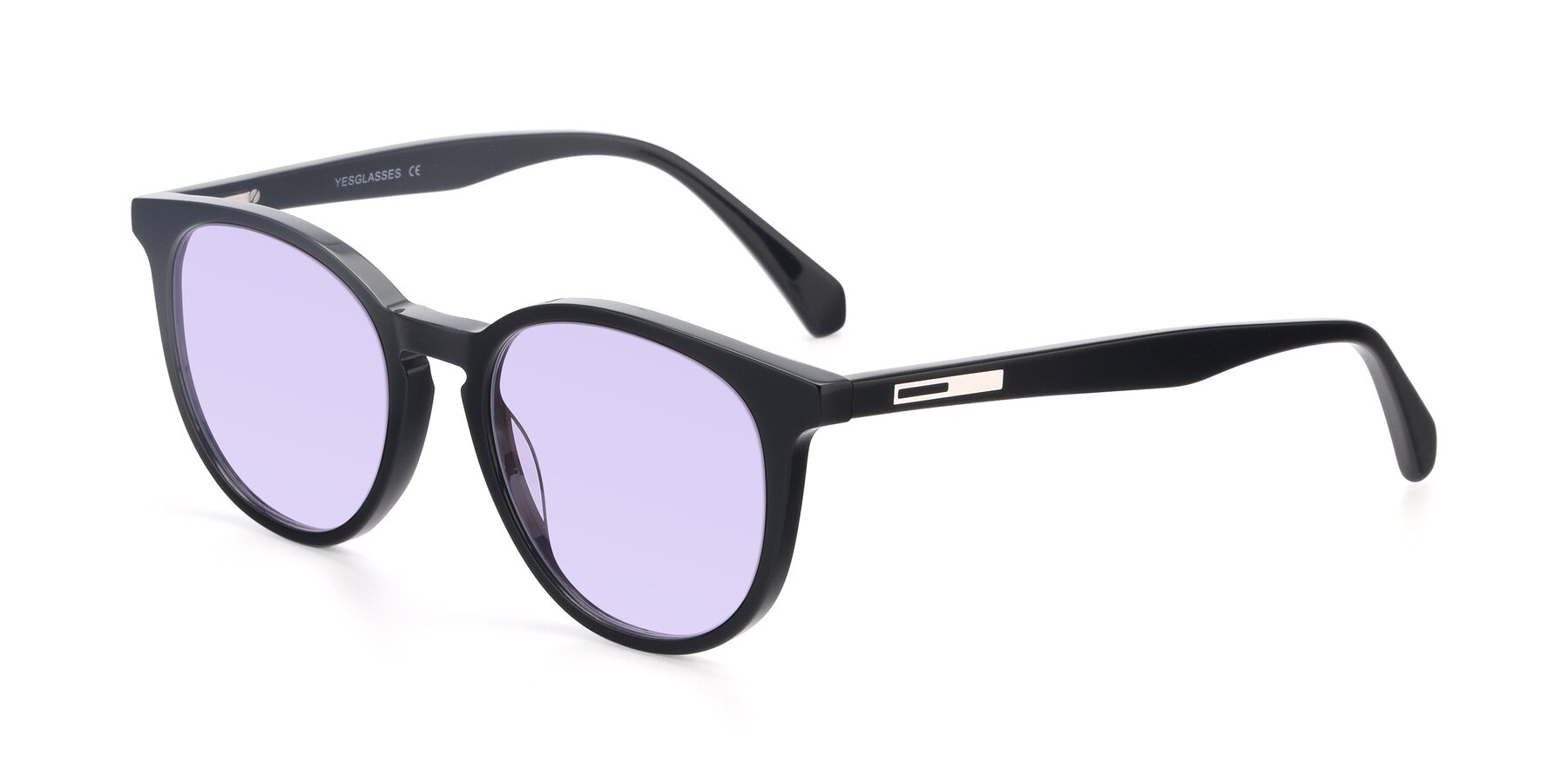 Angle of 17721 in Black with Light Purple Tinted Lenses