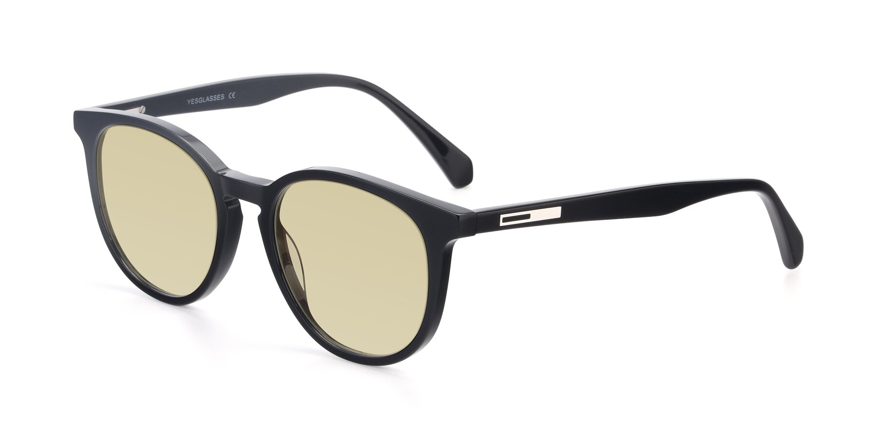 Angle of 17721 in Black with Light Champagne Tinted Lenses