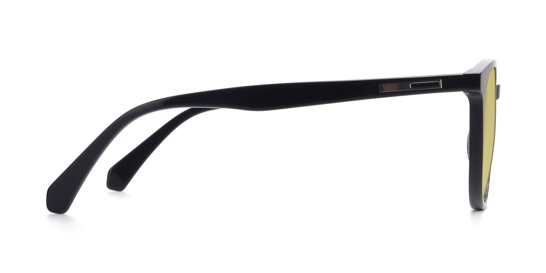 Side of 17721 in Black with Medium Champagne Tinted Lenses