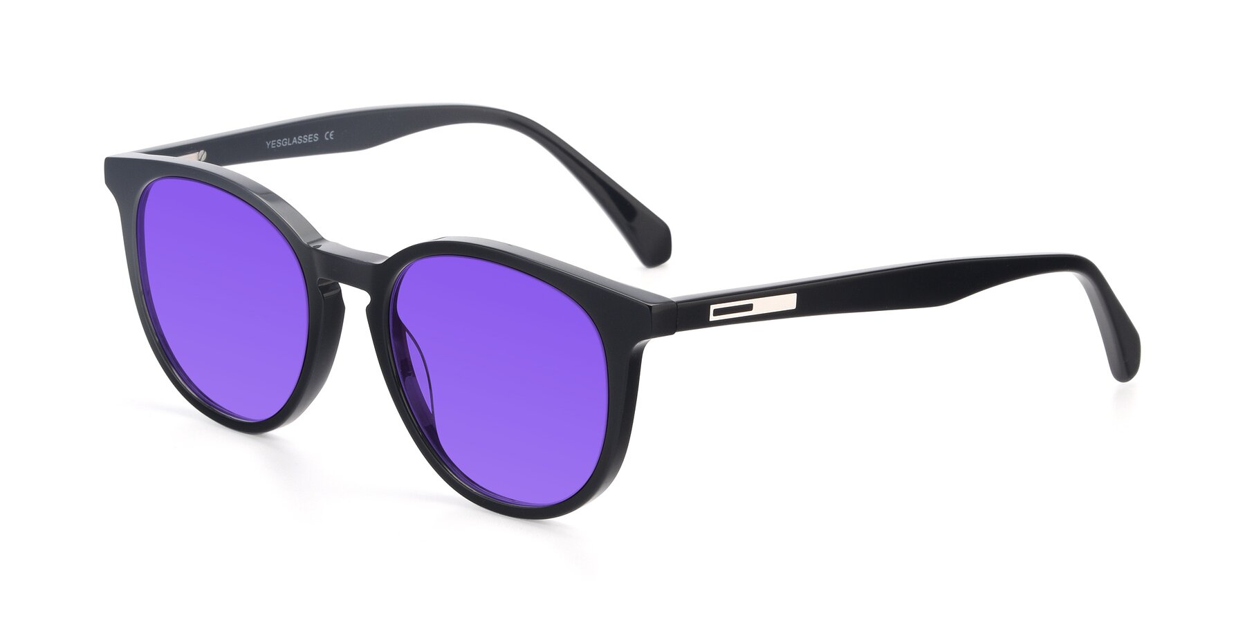 Angle of 17721 in Black with Purple Tinted Lenses