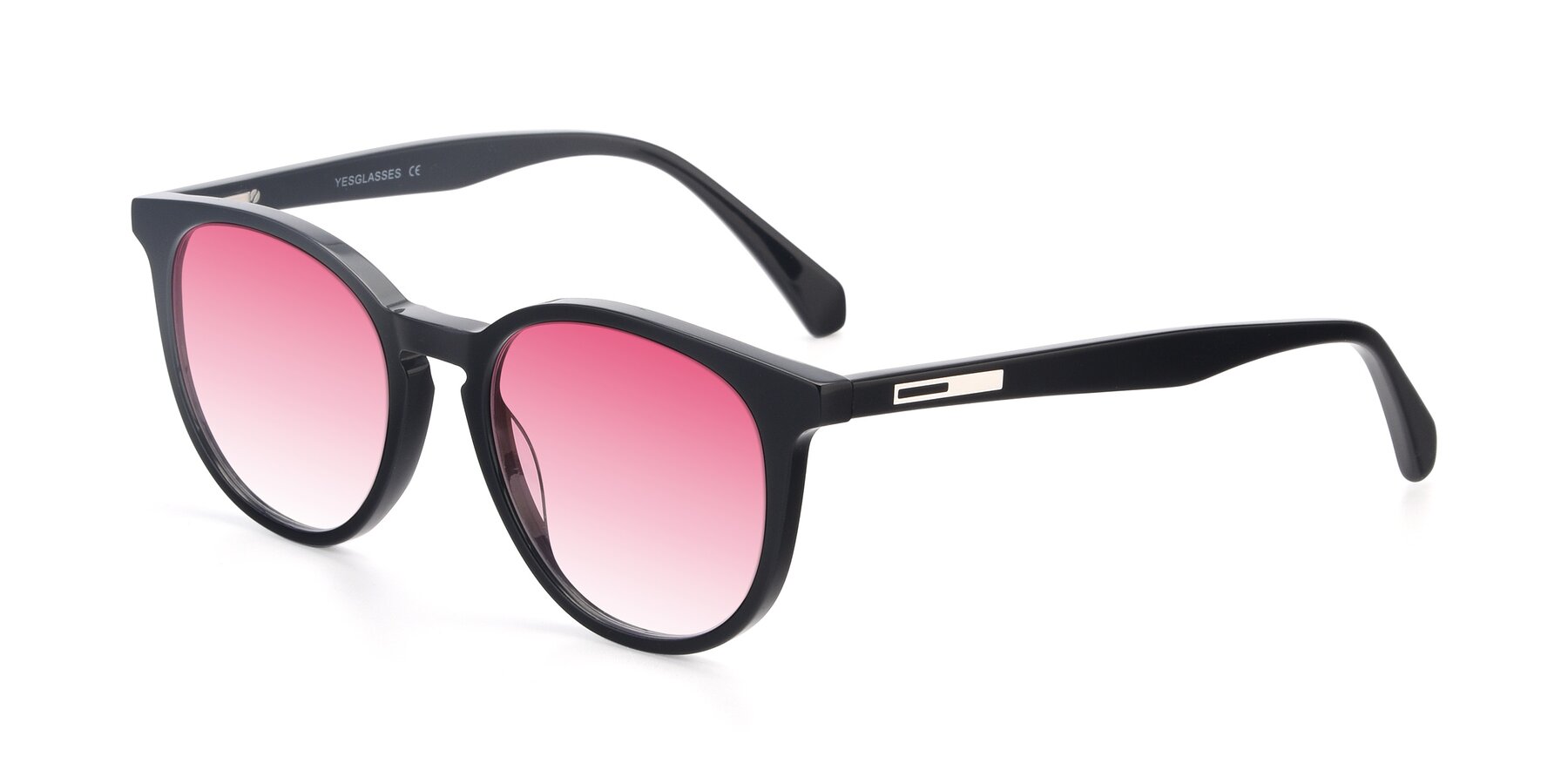 Angle of 17721 in Black with Pink Gradient Lenses