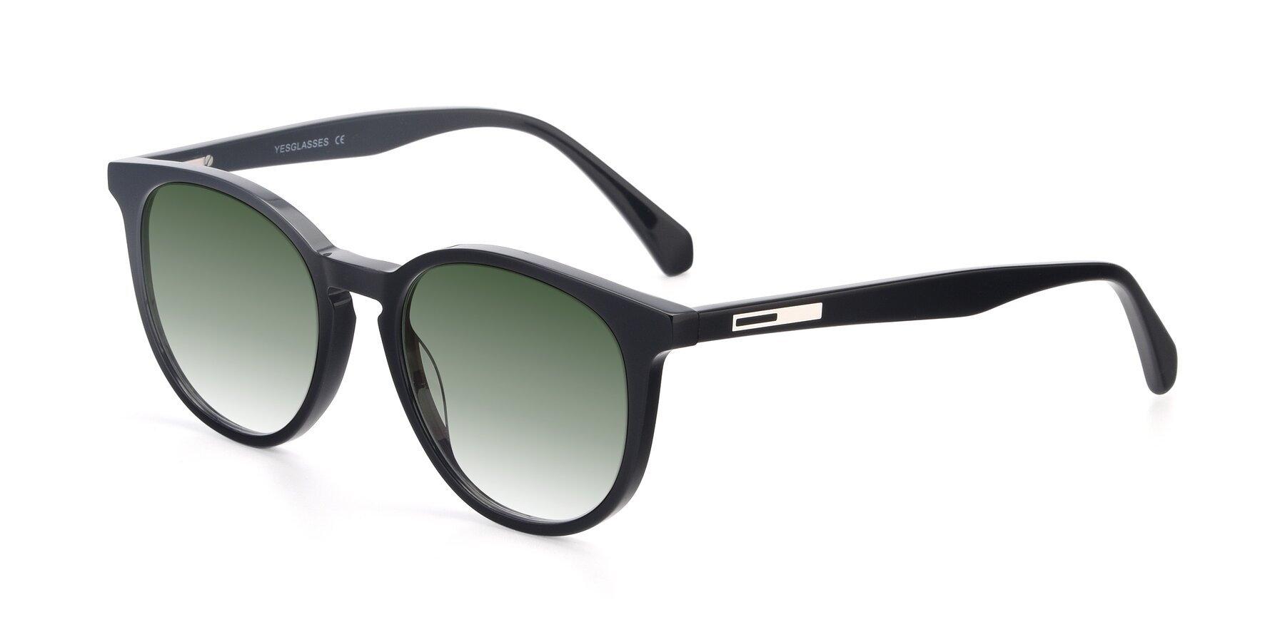 Angle of 17721 in Black with Green Gradient Lenses
