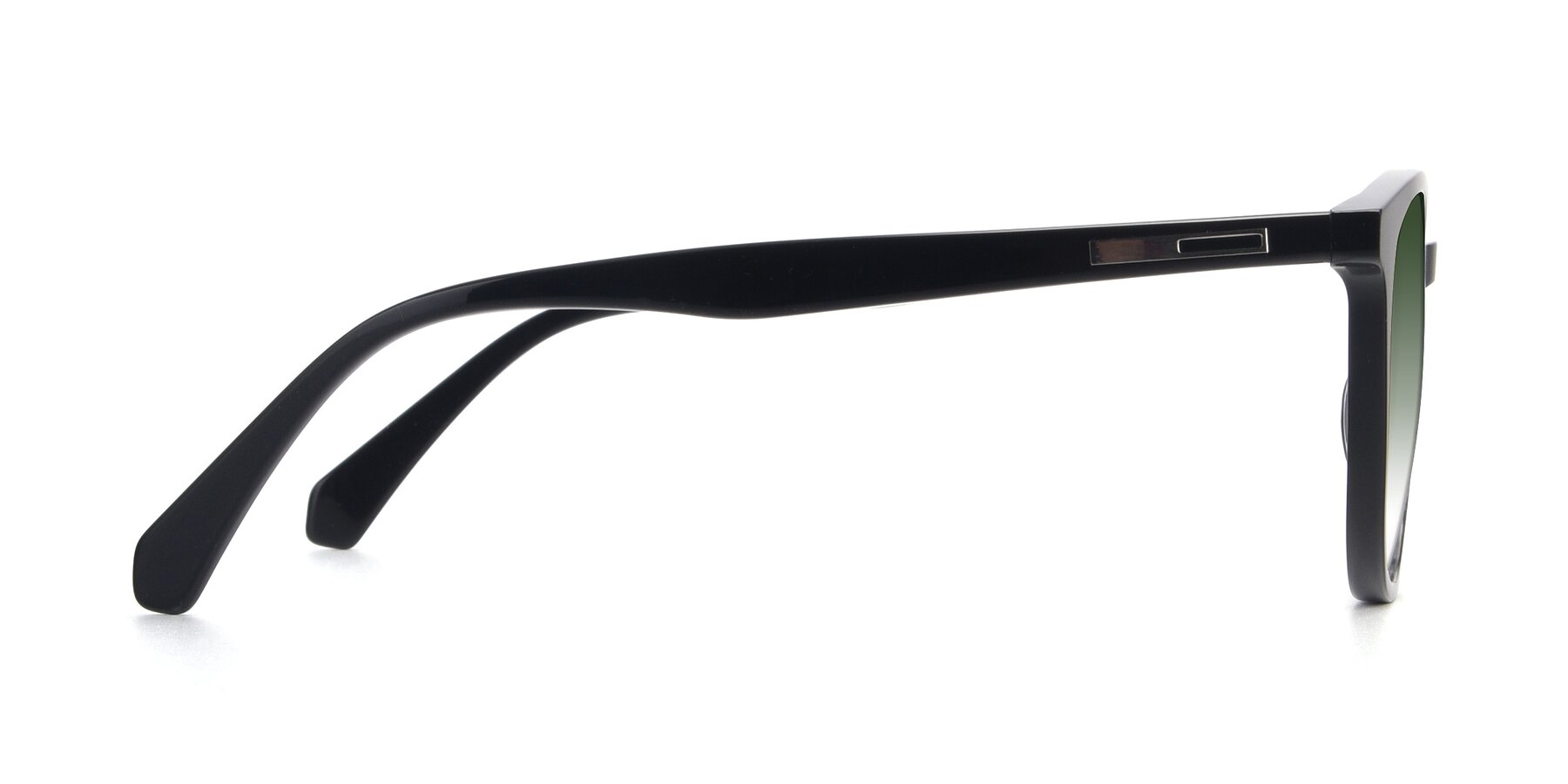 Side of 17721 in Black with Green Gradient Lenses