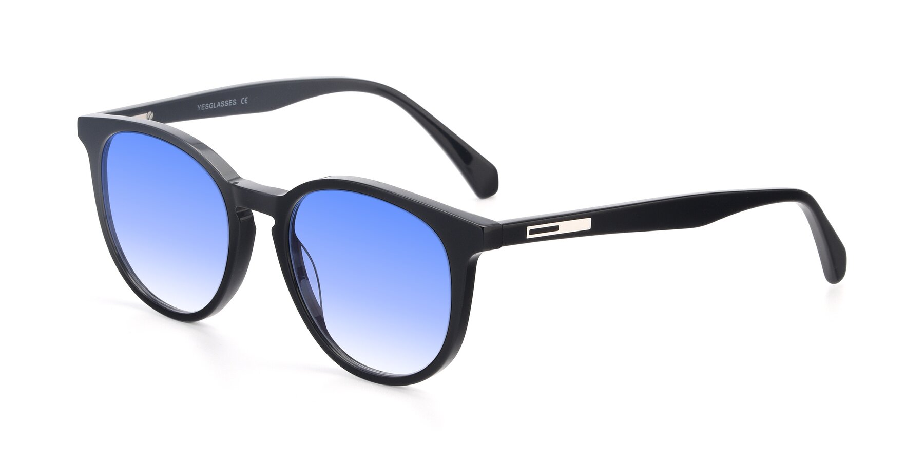 Angle of 17721 in Black with Blue Gradient Lenses