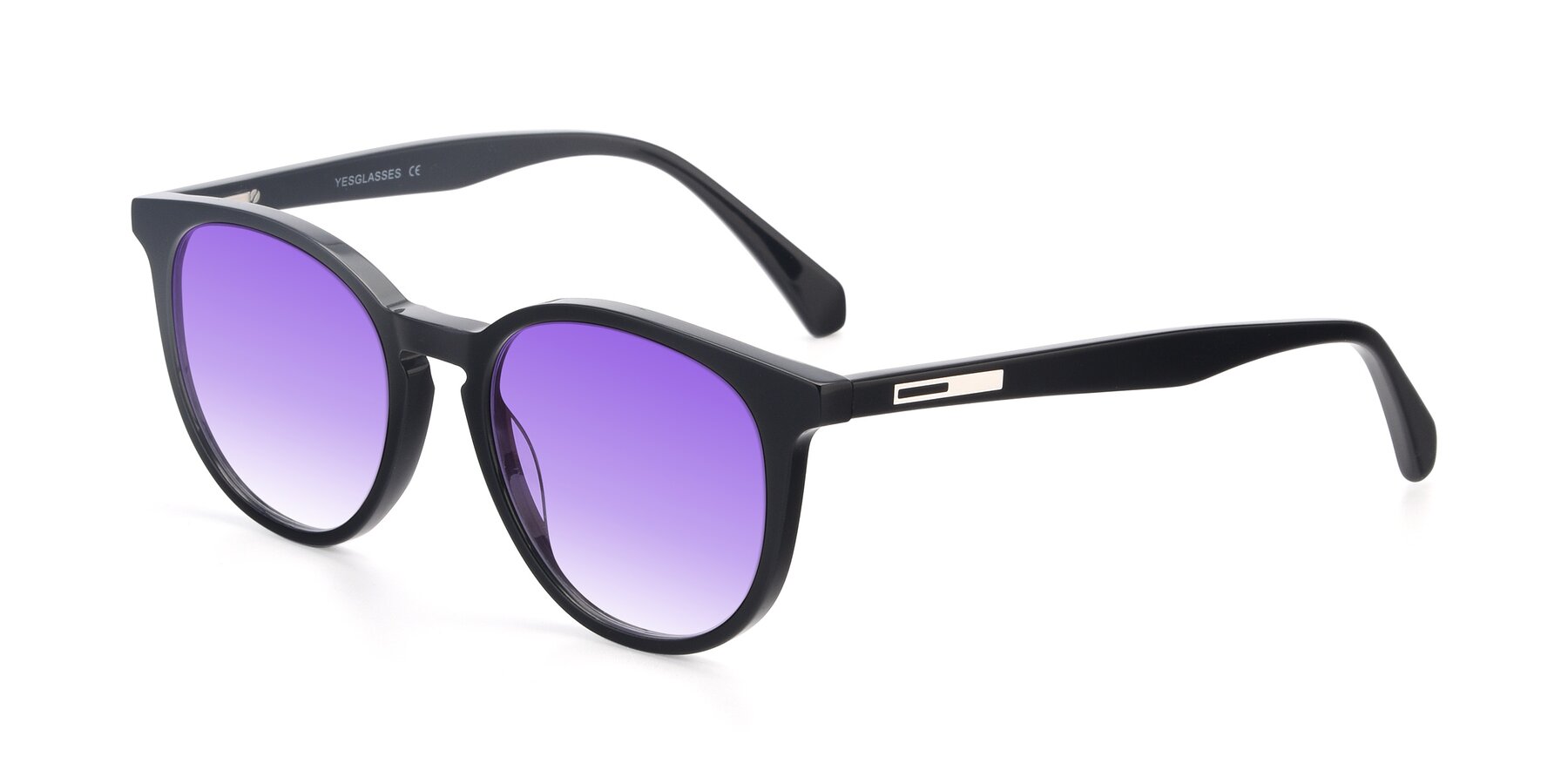 Angle of 17721 in Black with Purple Gradient Lenses