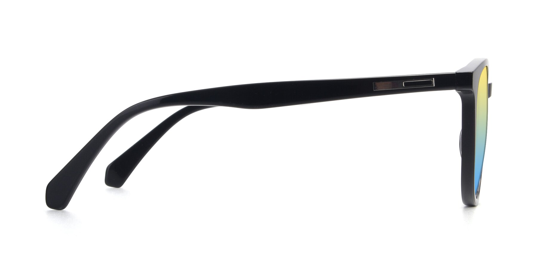 Side of 17721 in Black with Yellow / Blue Gradient Lenses
