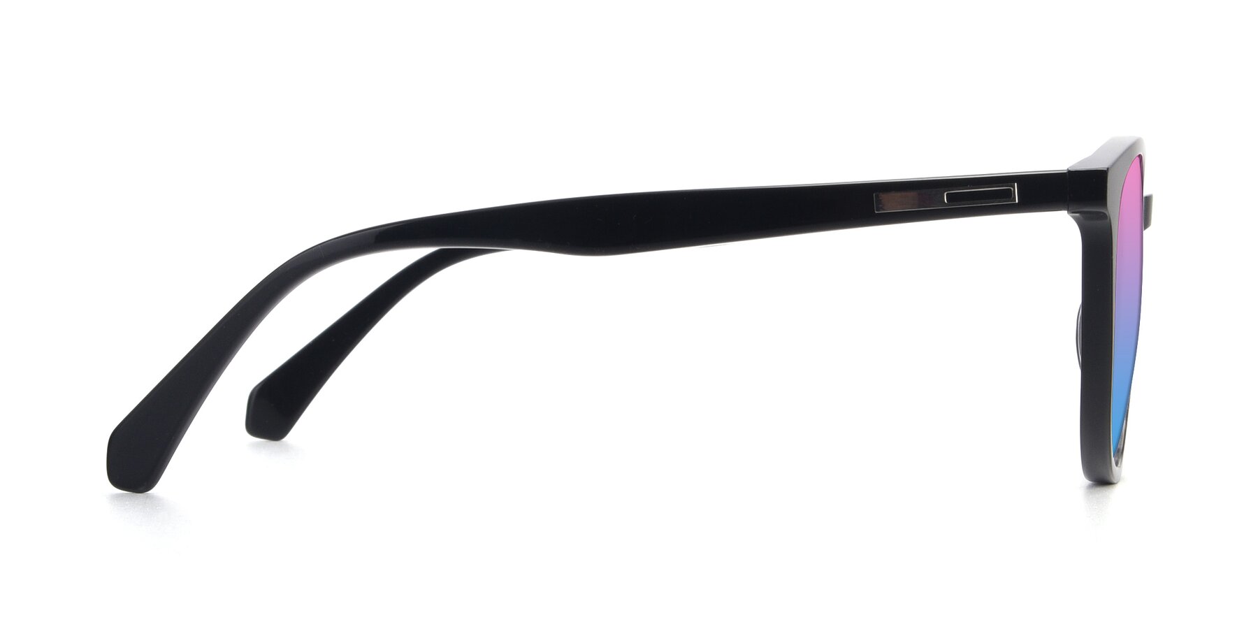 Side of 17721 in Black with Pink / Blue Gradient Lenses