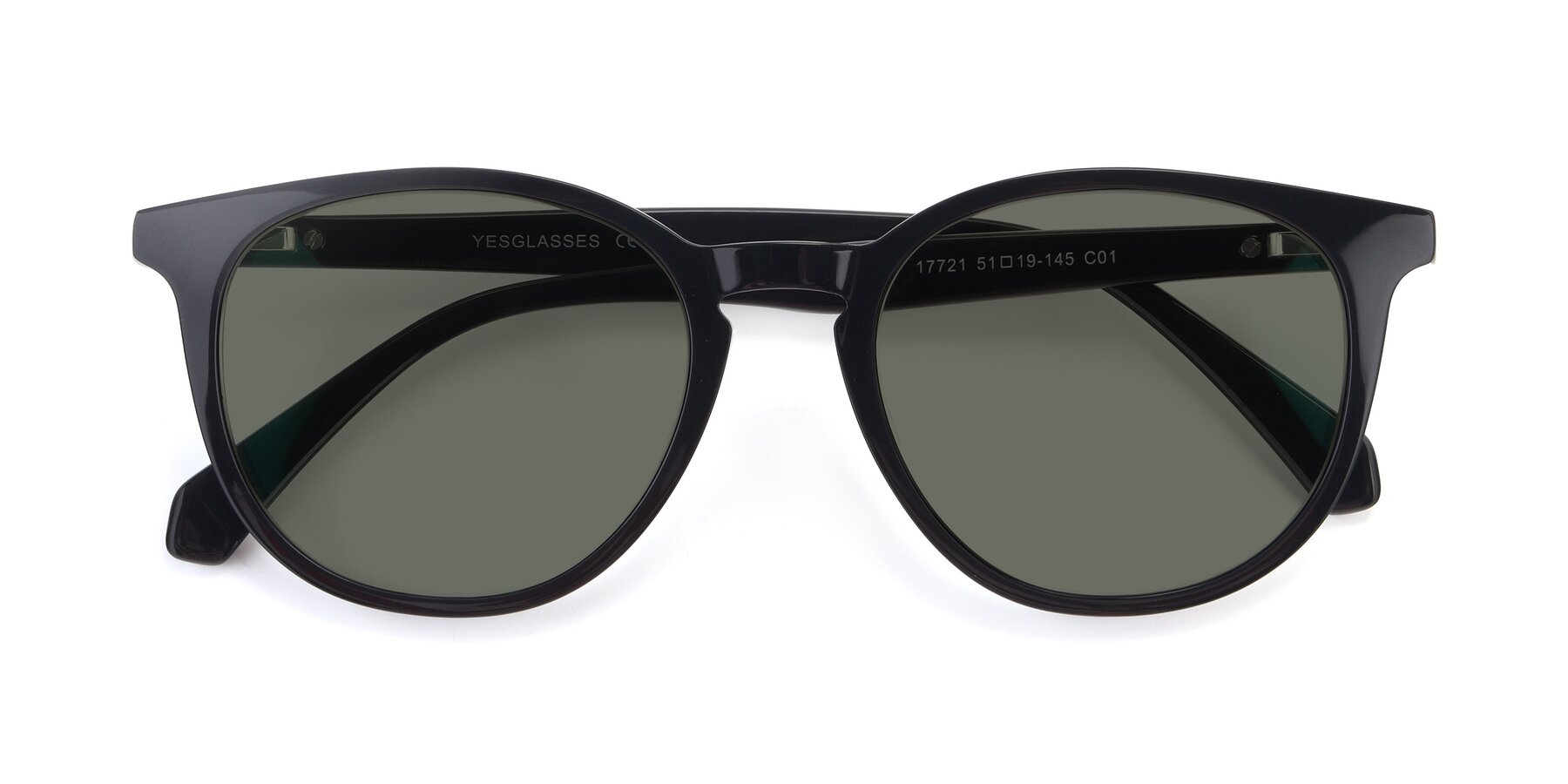 Folded Front of 17721 in Black with Gray Polarized Lenses