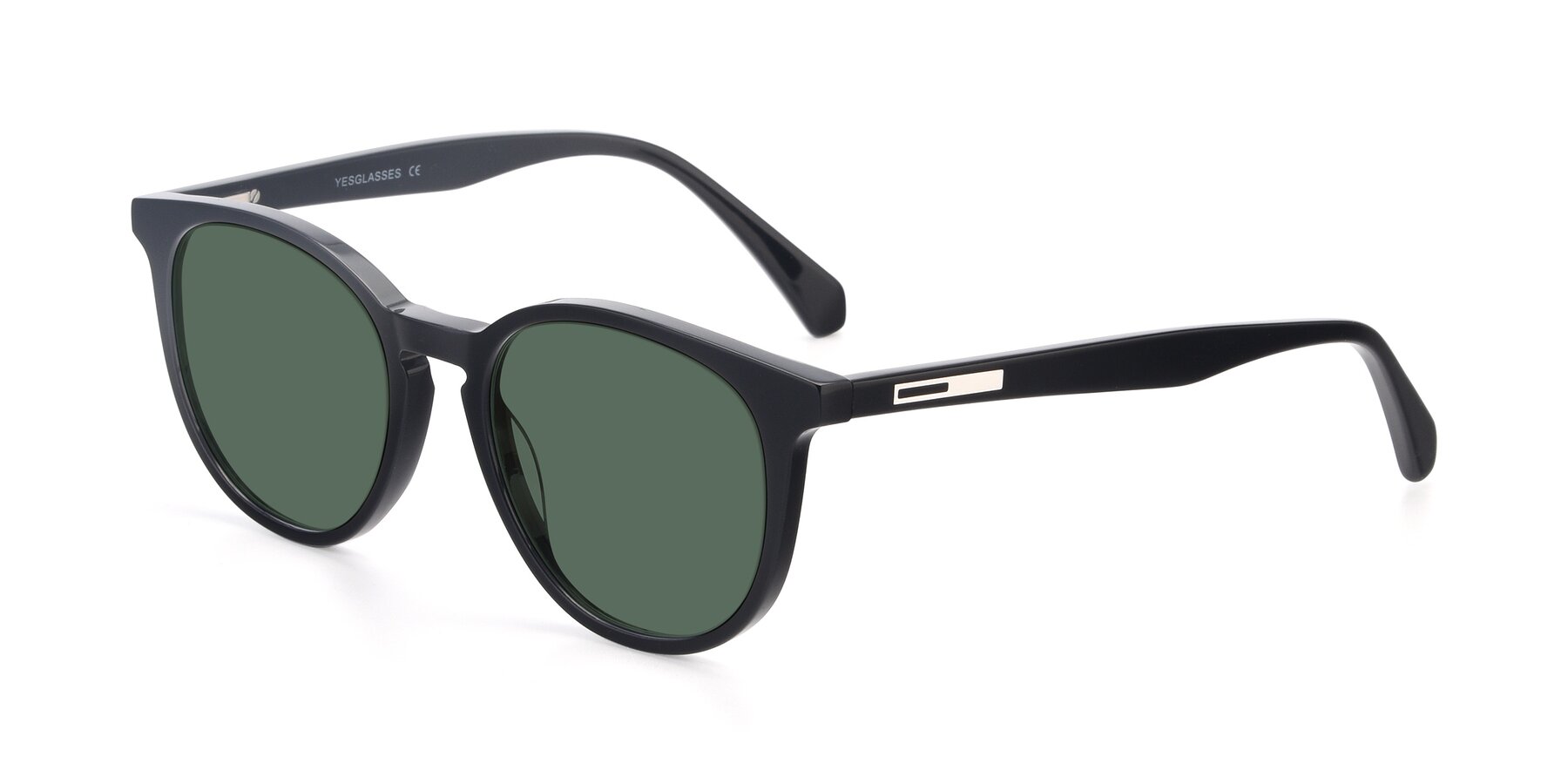 Angle of 17721 in Black with Green Polarized Lenses
