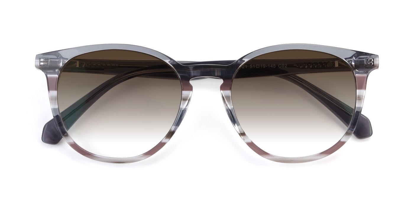 17721 - Stripe Grey Gradient Sunglasses