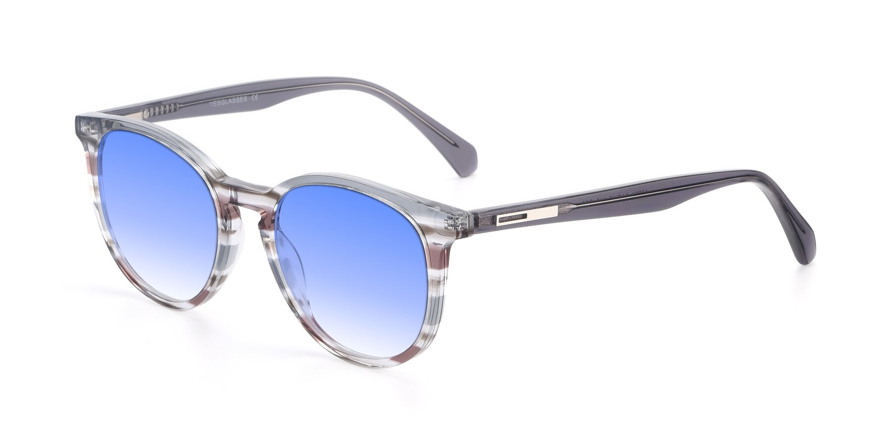 Angle of 17721 in Stripe Grey with Blue Gradient Lenses