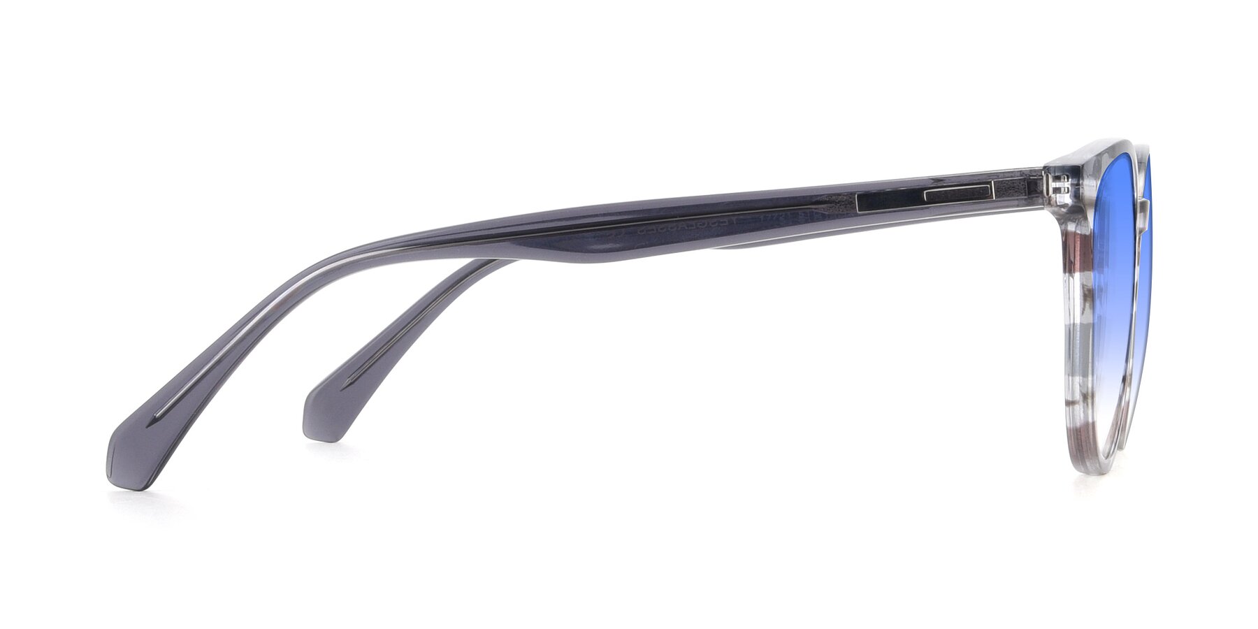 Side of 17721 in Stripe Grey with Blue Gradient Lenses