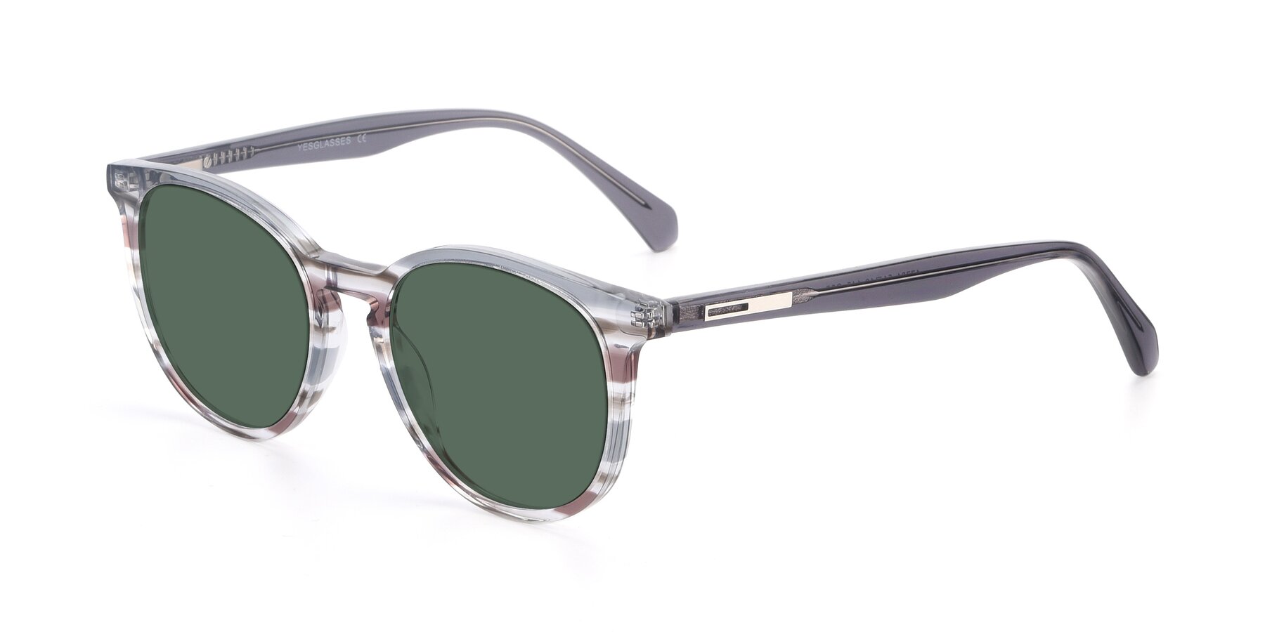 Angle of 17721 in Stripe Grey with Green Polarized Lenses