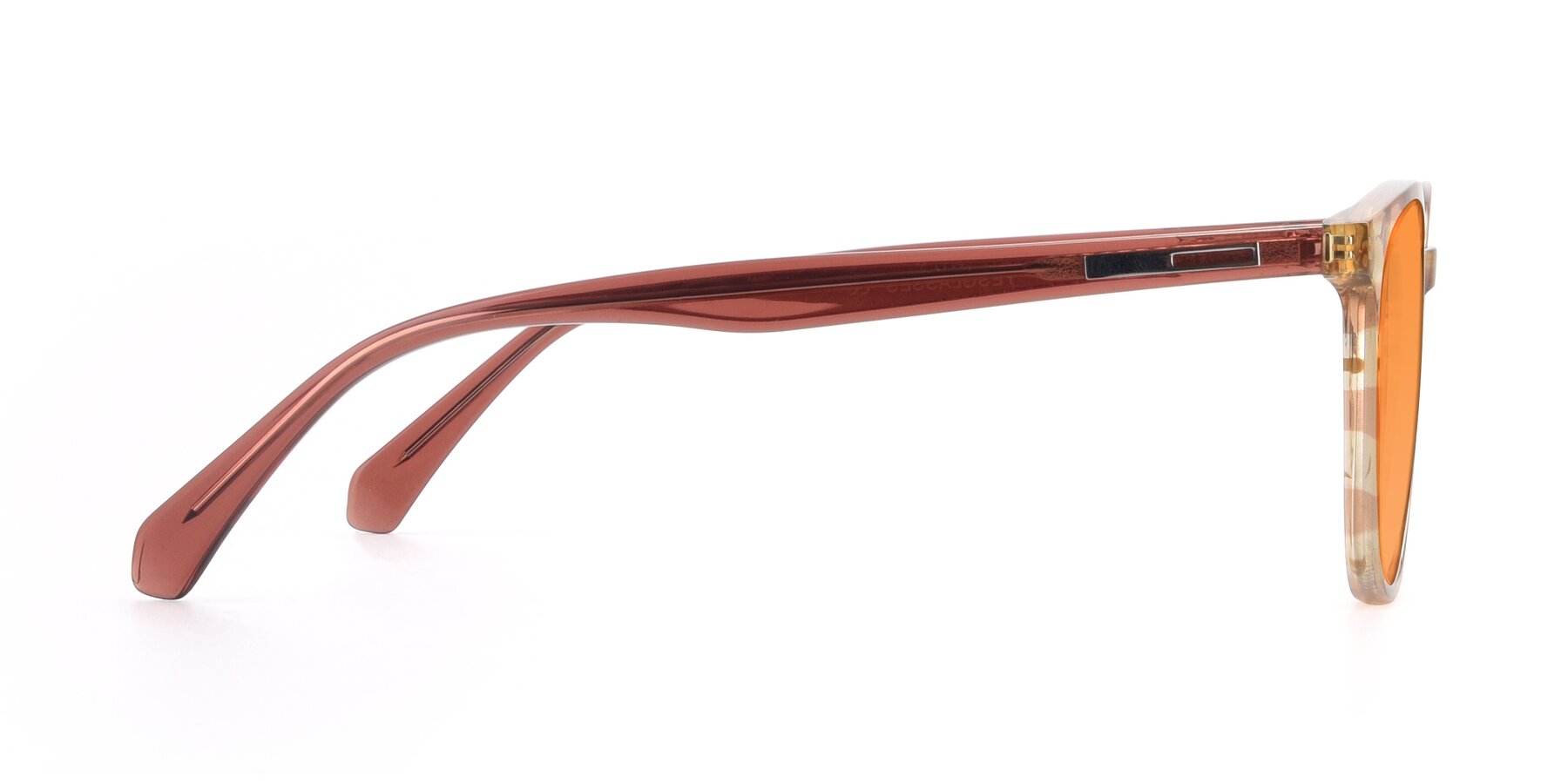 Side of 17721 in Stripe Caramel with Orange Tinted Lenses