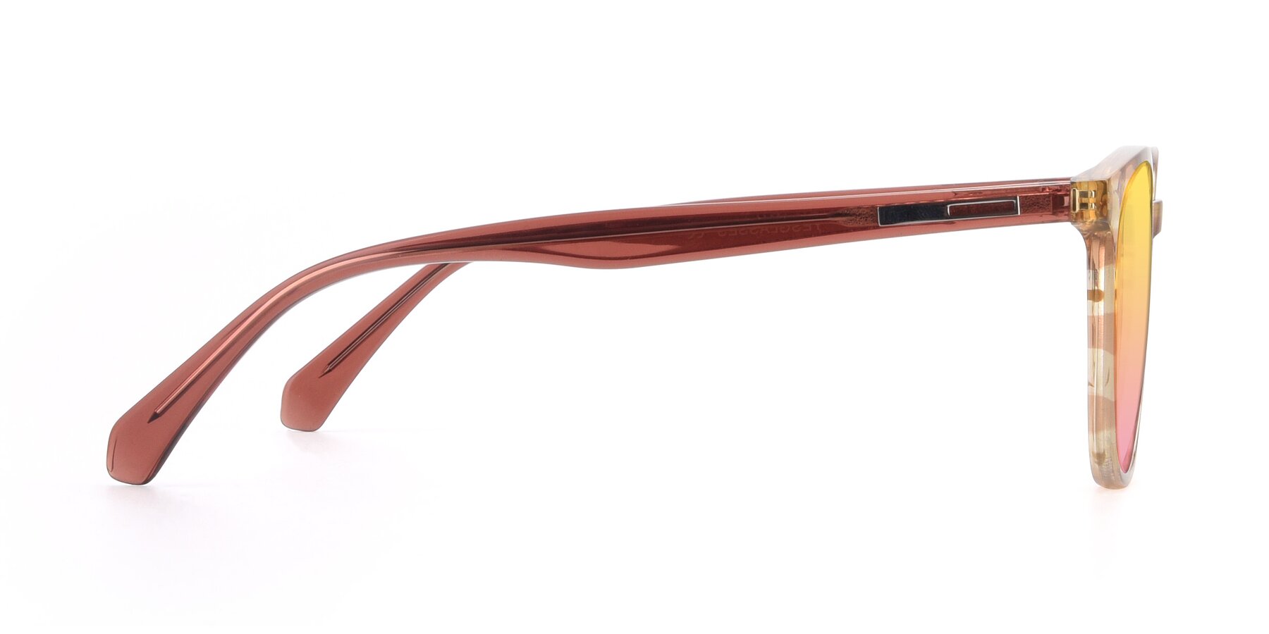 Side of 17721 in Stripe Caramel with Yellow / Pink Gradient Lenses