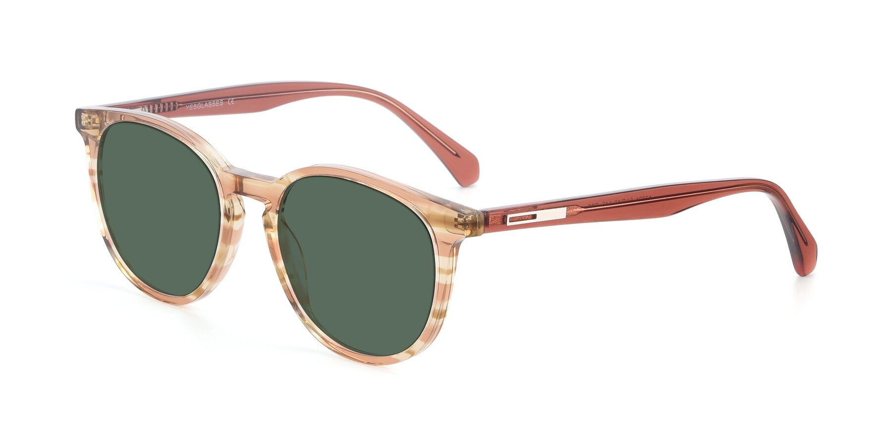Angle of 17721 in Stripe Caramel with Green Polarized Lenses