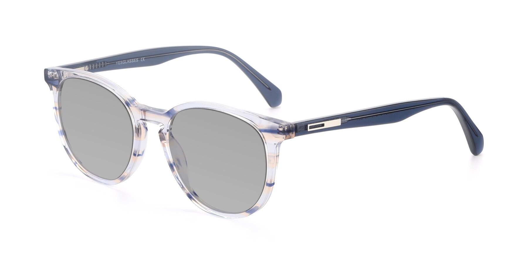 Angle of 17721 in Stripe Blue with Light Gray Tinted Lenses