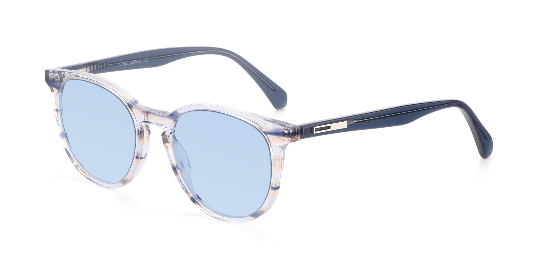 Angle of 17721 in Stripe Blue with Light Blue Tinted Lenses