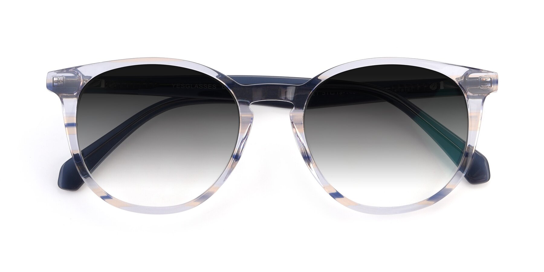 Folded Front of 17721 in Stripe Blue with Gray Gradient Lenses