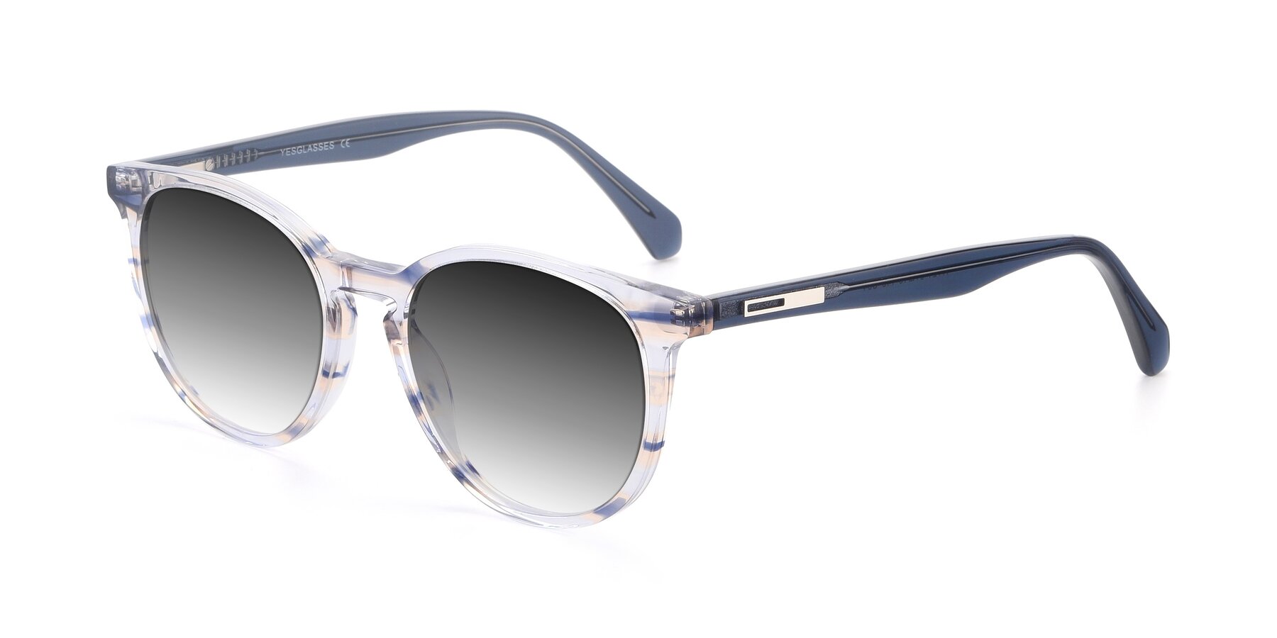 Angle of 17721 in Stripe Blue with Gray Gradient Lenses