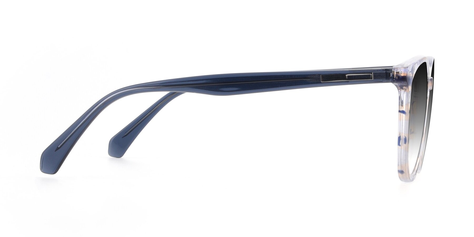 Side of 17721 in Stripe Blue with Gray Gradient Lenses