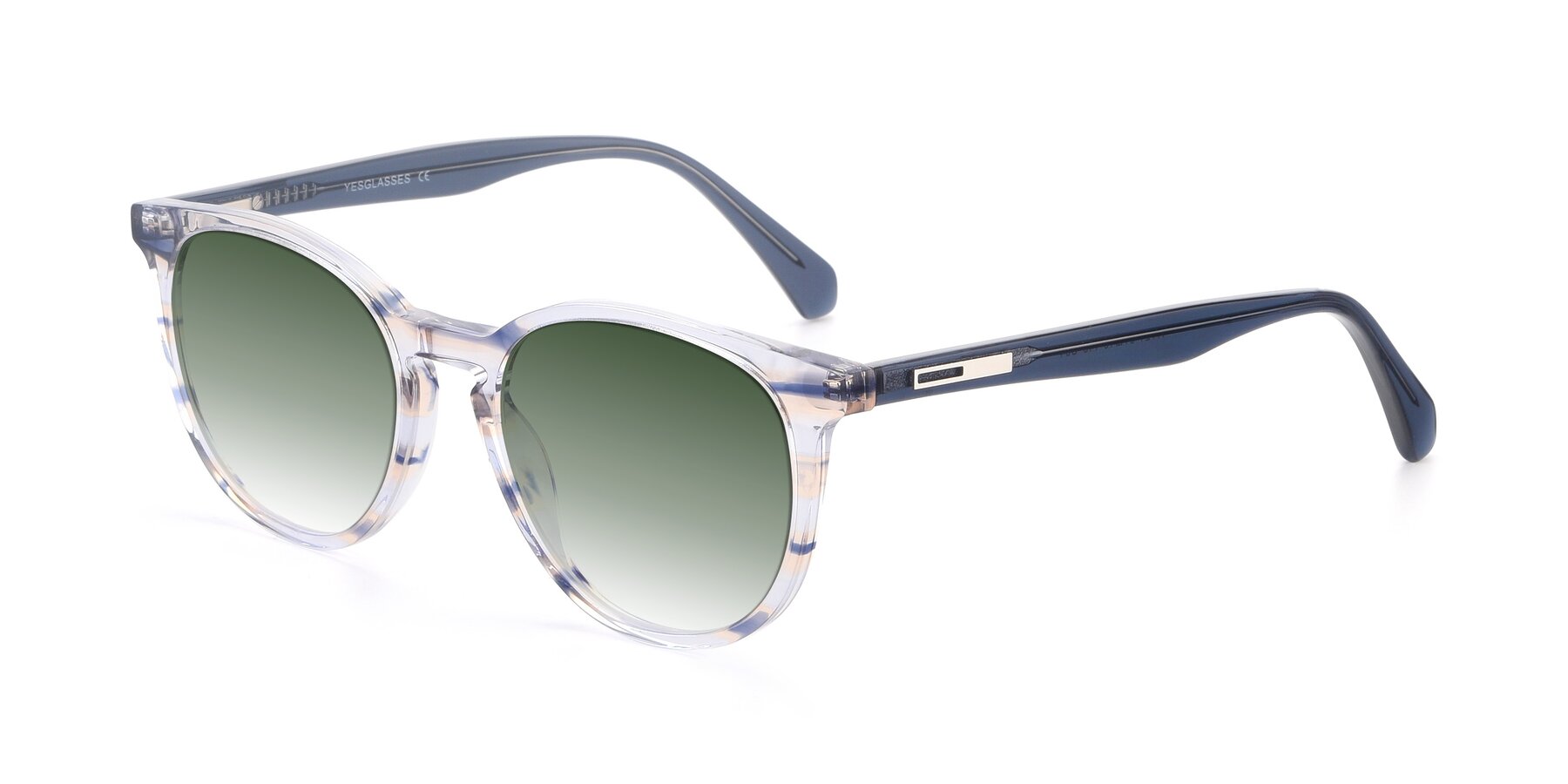 Angle of 17721 in Stripe Blue with Green Gradient Lenses