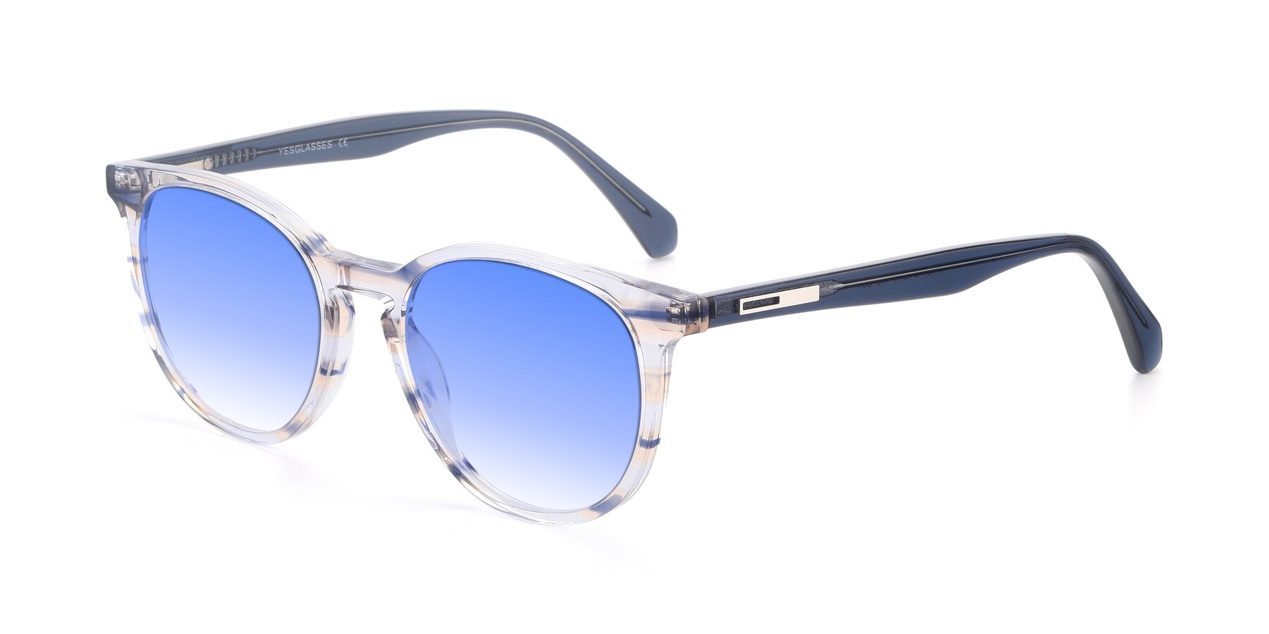 Angle of 17721 in Stripe Blue with Blue Gradient Lenses