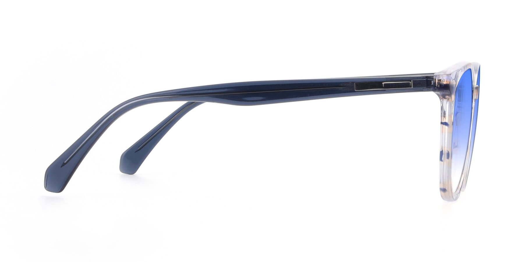 Side of 17721 in Stripe Blue with Blue Gradient Lenses