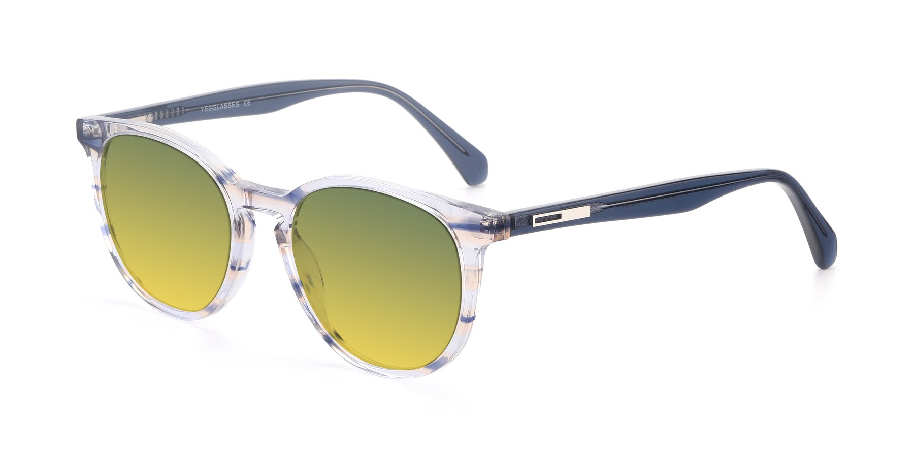 Angle of 17721 in Stripe Blue with Green / Yellow Gradient Lenses