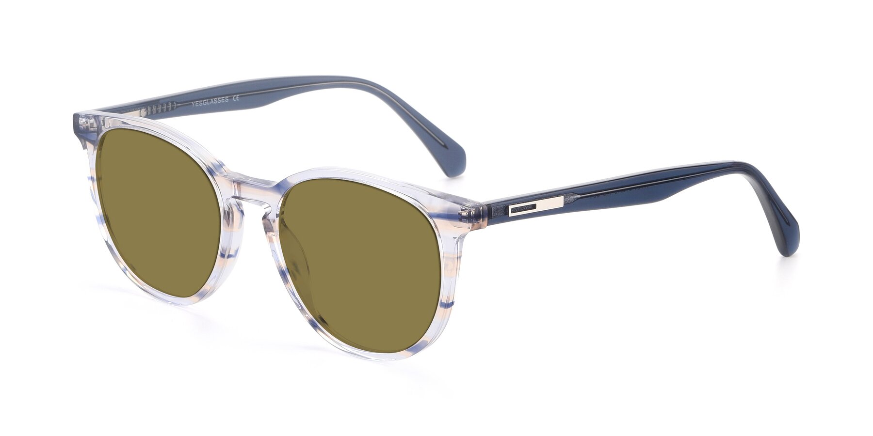 Angle of 17721 in Stripe Blue with Brown Polarized Lenses