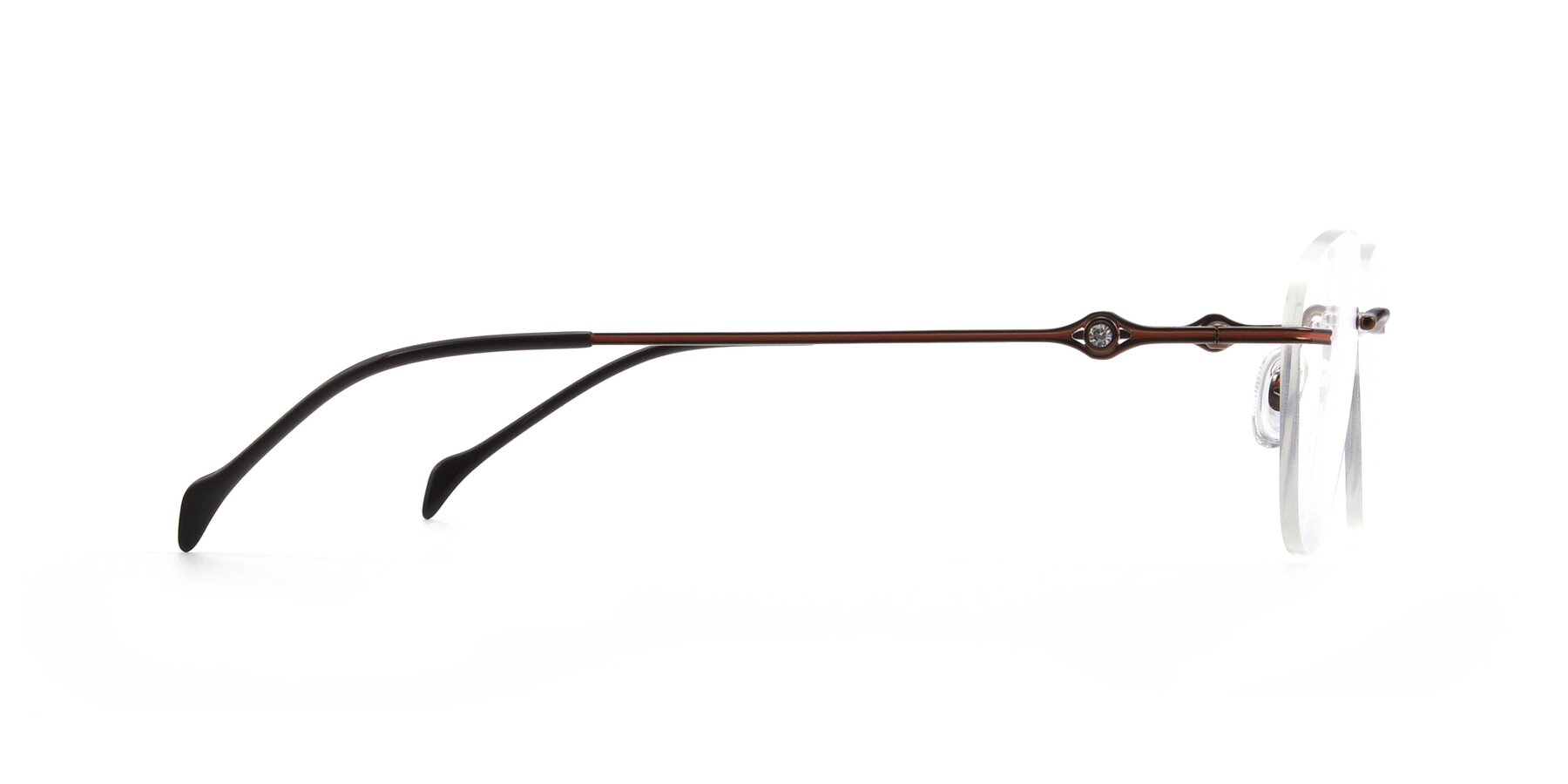 Side of 19005 in Bronze with Clear Eyeglass Lenses