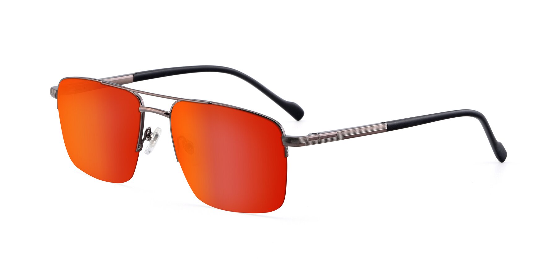 Angle of 19013 in Gunmetal with Red Gold Mirrored Lenses