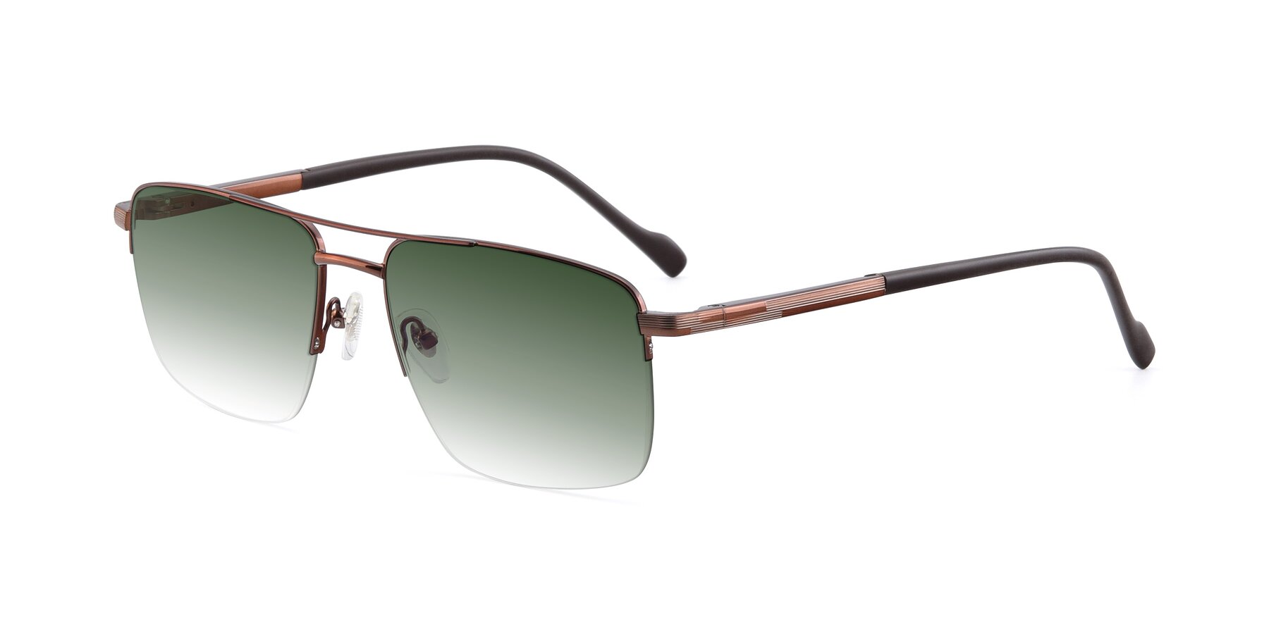 Angle of 19013 in Bronze with Green Gradient Lenses