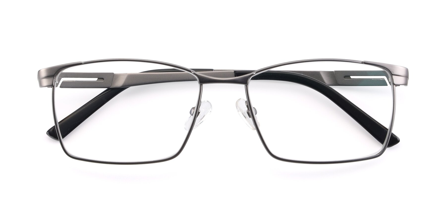 Folded Front of 19021 in Grey with Clear Reading Eyeglass Lenses