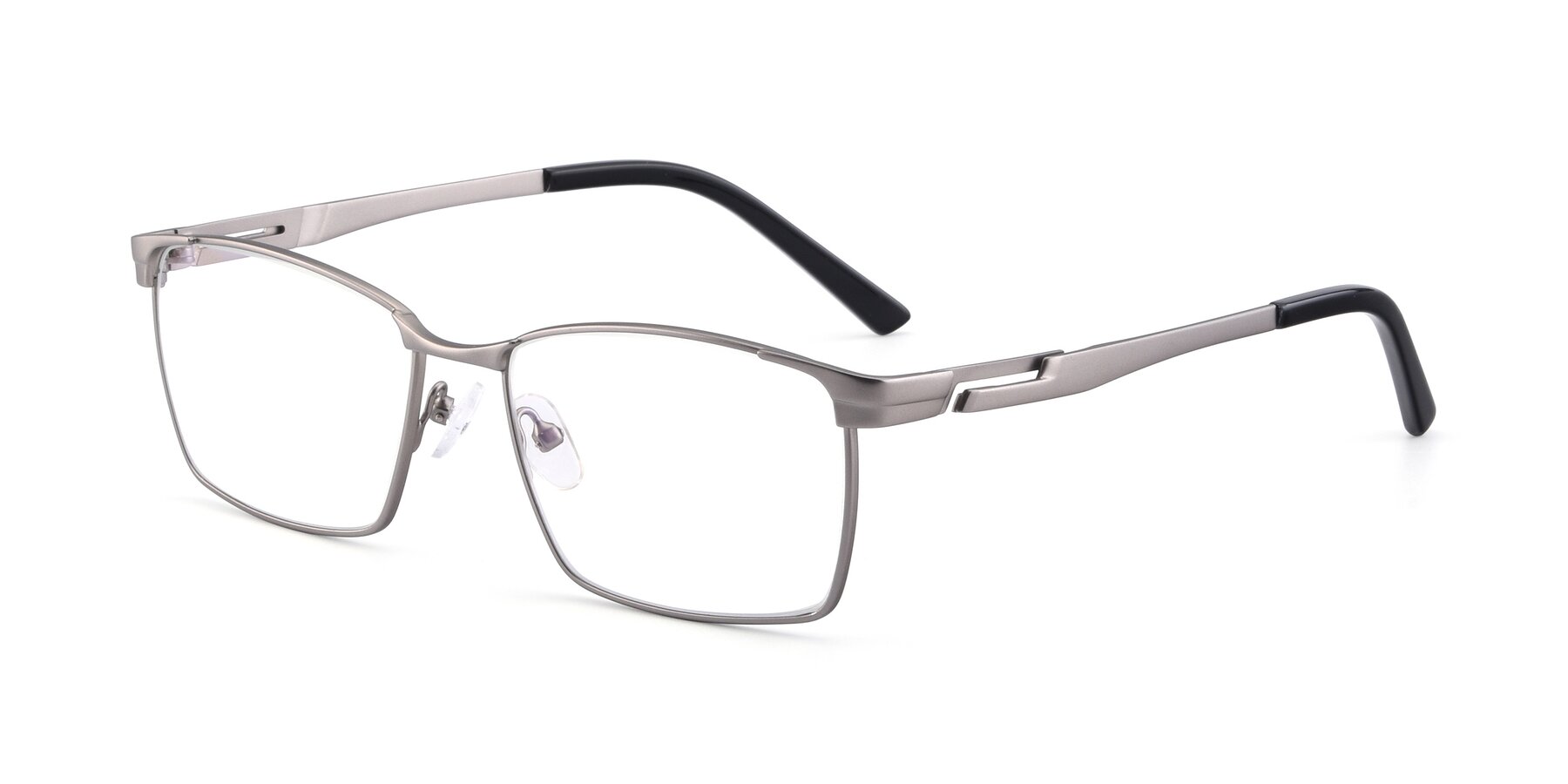 Angle of 19021 in Grey with Clear Reading Eyeglass Lenses