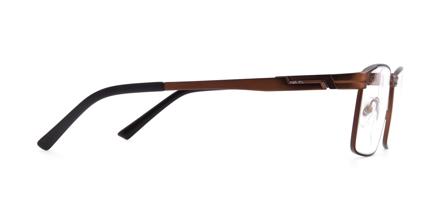 Side of 19021 in Brown with Clear Blue Light Blocking Lenses