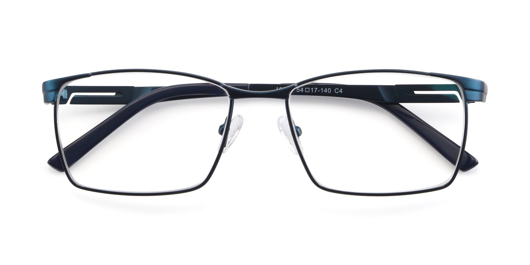 Folded Front of 19021 in Blue with Clear Reading Eyeglass Lenses