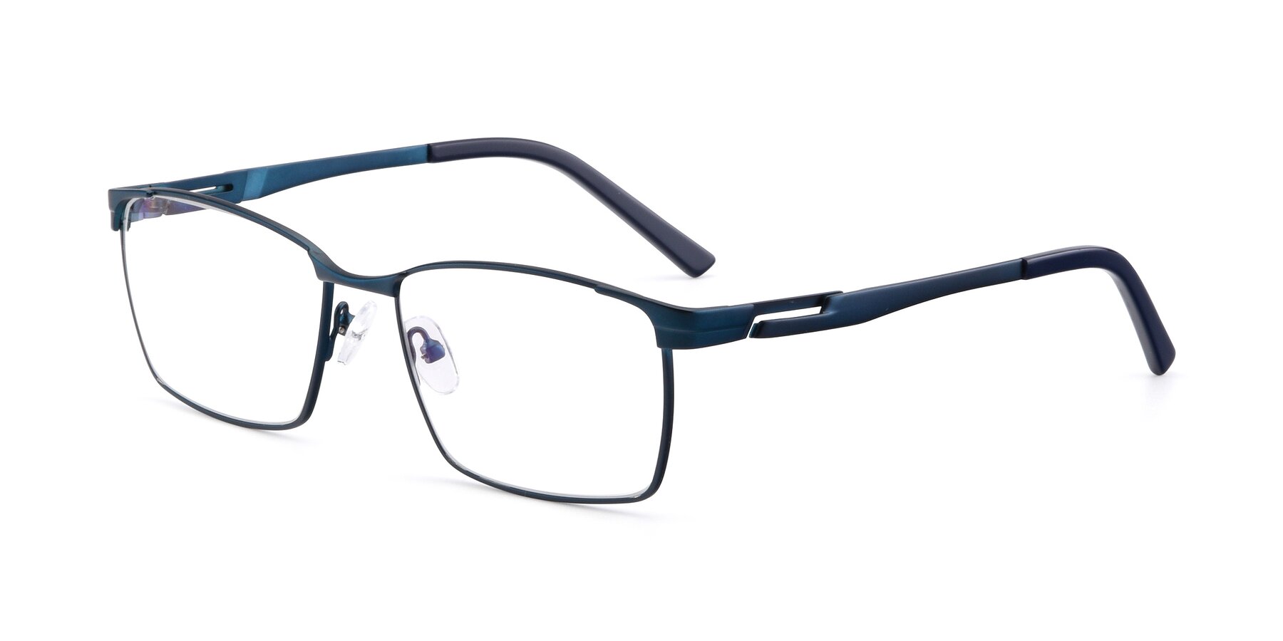 Angle of 19021 in Blue with Clear Reading Eyeglass Lenses
