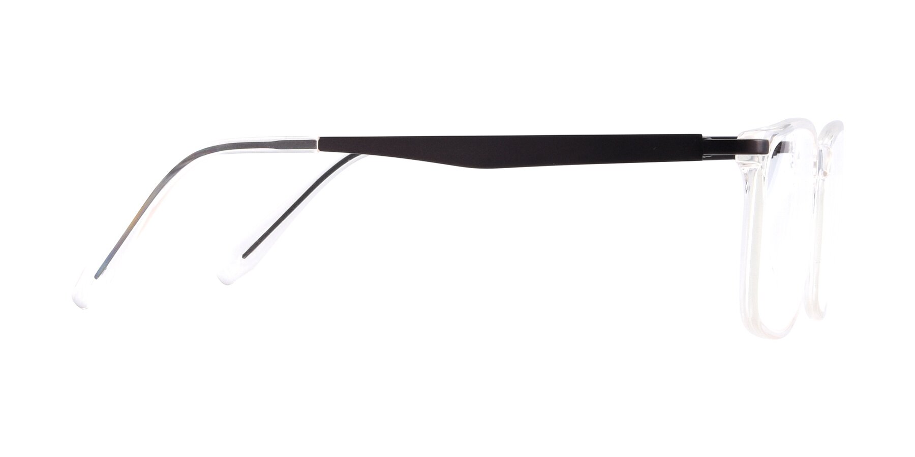 Side of T002 in Clear with Clear Reading Eyeglass Lenses