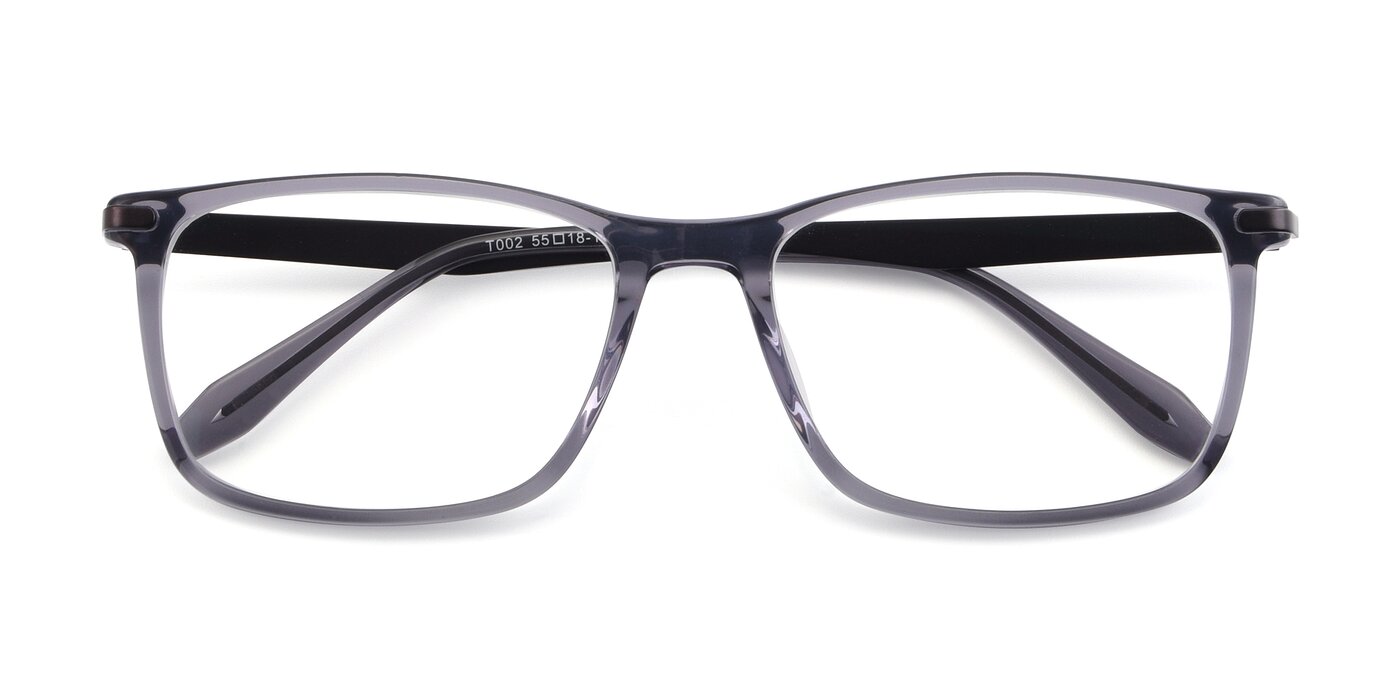 T002 - Transparent Grey Blue Light Glasses