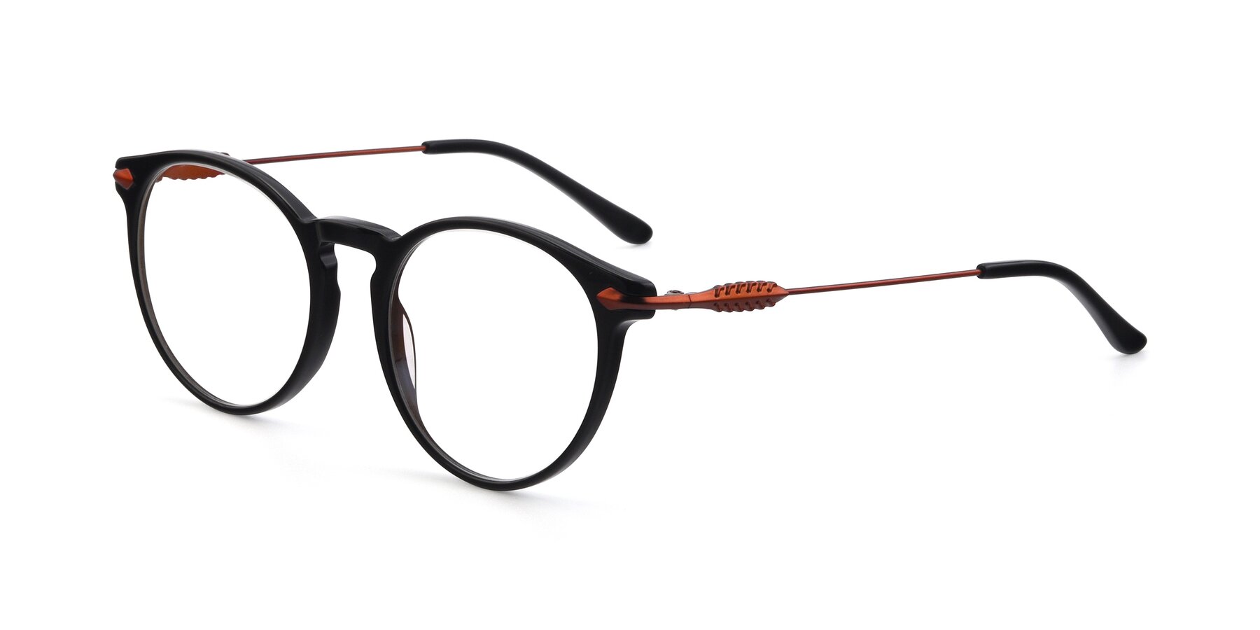 Angle of 17660 in Black with Clear Eyeglass Lenses