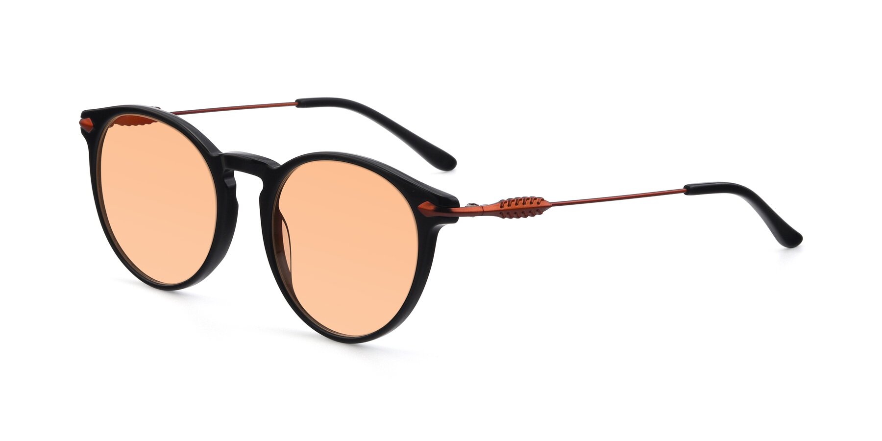 Angle of 17660 in Black with Light Orange Tinted Lenses