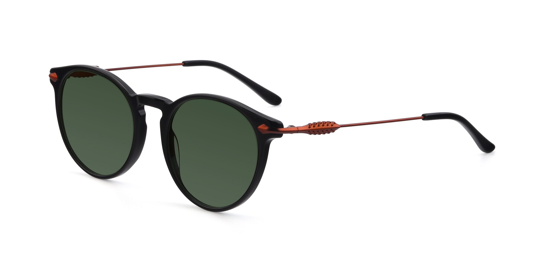 Angle of 17660 in Black with Green Tinted Lenses