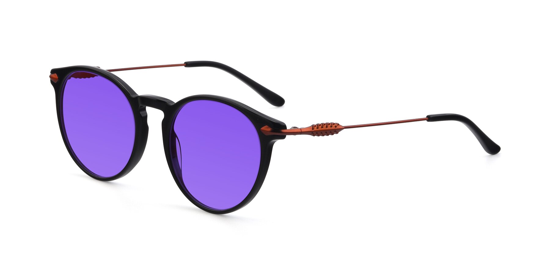 Angle of 17660 in Black with Purple Tinted Lenses