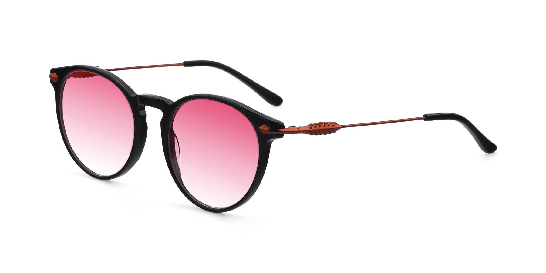 Angle of 17660 in Black with Pink Gradient Lenses