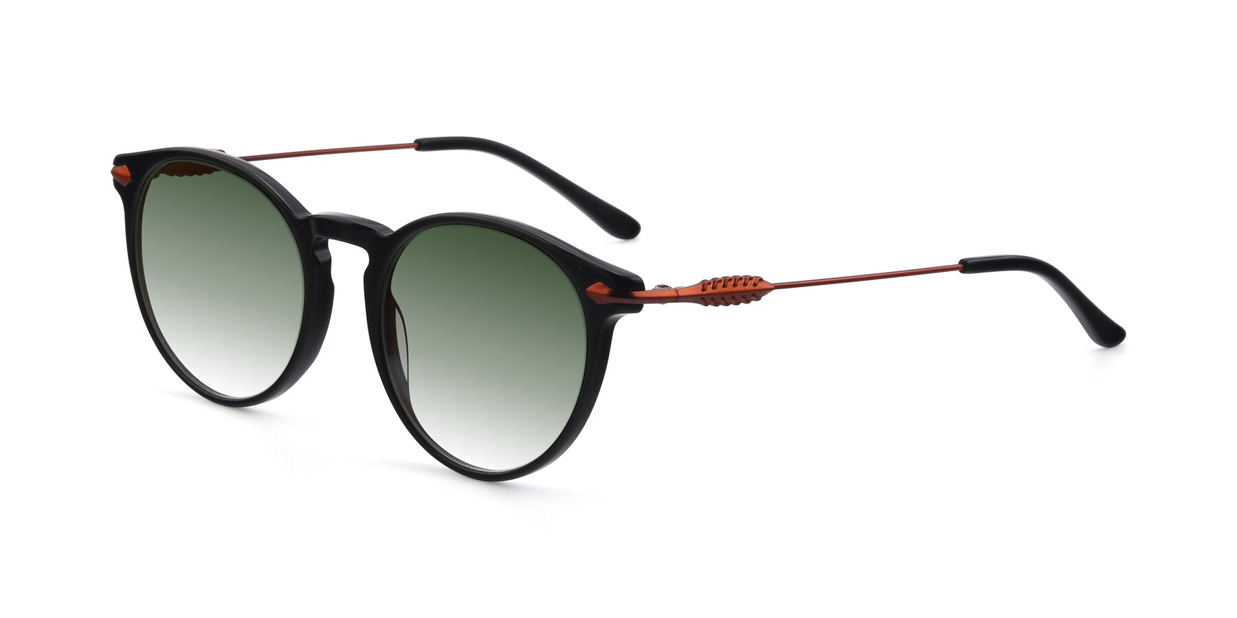 Angle of 17660 in Black with Green Gradient Lenses